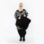  Ballon Bigshirt von AKH Premium aus Viskose, P1013.7143, Schwarz/Weiß, Streifen, Ausgefallen
