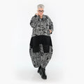  AKH Premium Jacke in gerundeter Form, aus Viskose, P1014.6910, Grau/Schwarz, Streifen