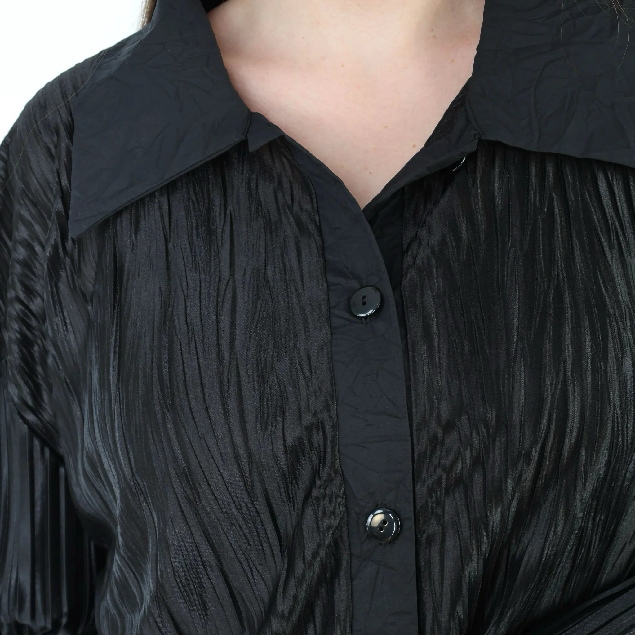  AKH Premium Bluse in gerundeter Form, aus Polyester, P1017.7151, Schwarz, Streifen, Schick