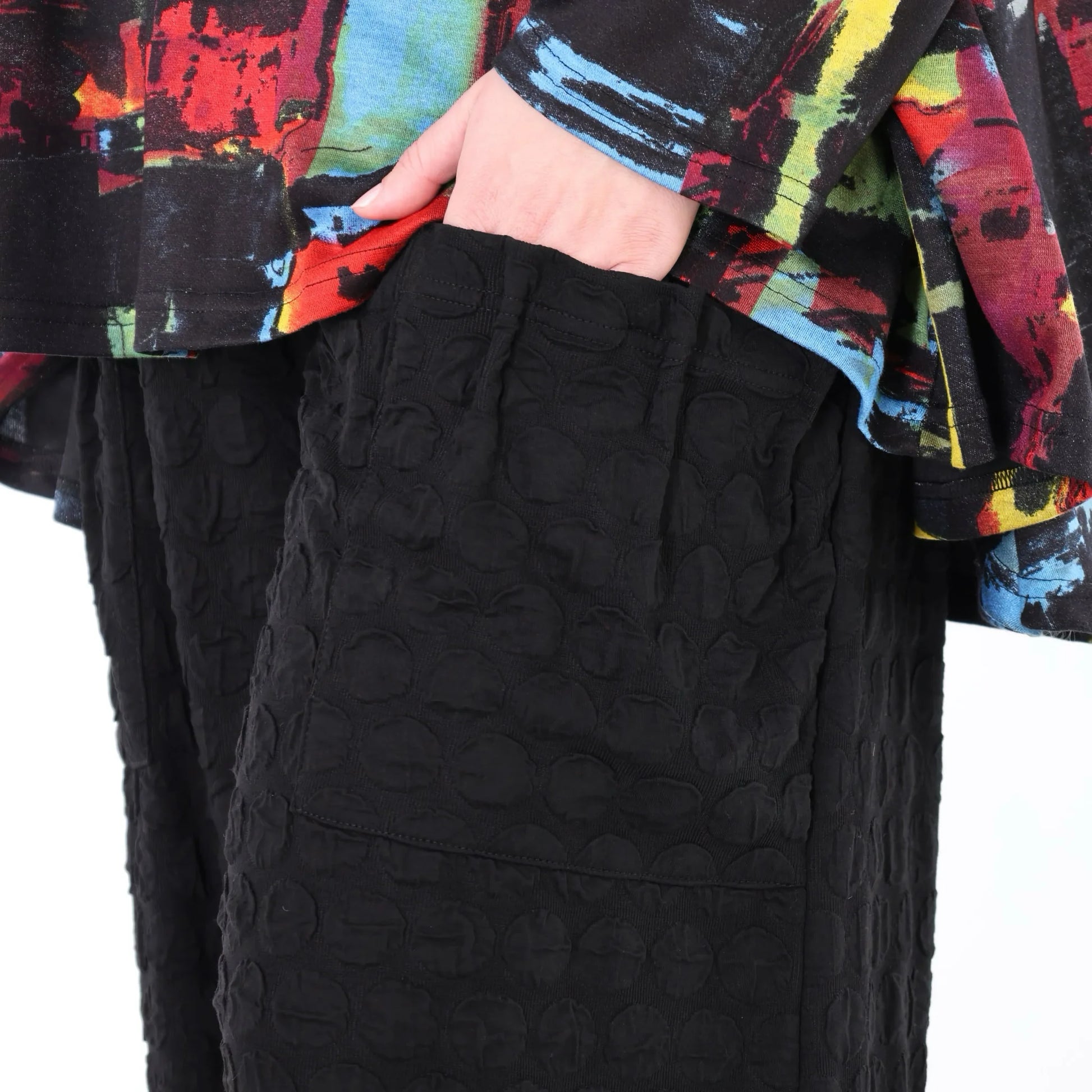  Ballonhose von AKH Premium aus Viskose, P1020.7007, Schwarz, Punkte, Ausgefallen, Zeitlos