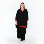  A-Form Bluse von AKH Premium aus Viskose, P1020.7116, Schwarz, Punkte, Ausgefallen, Schick