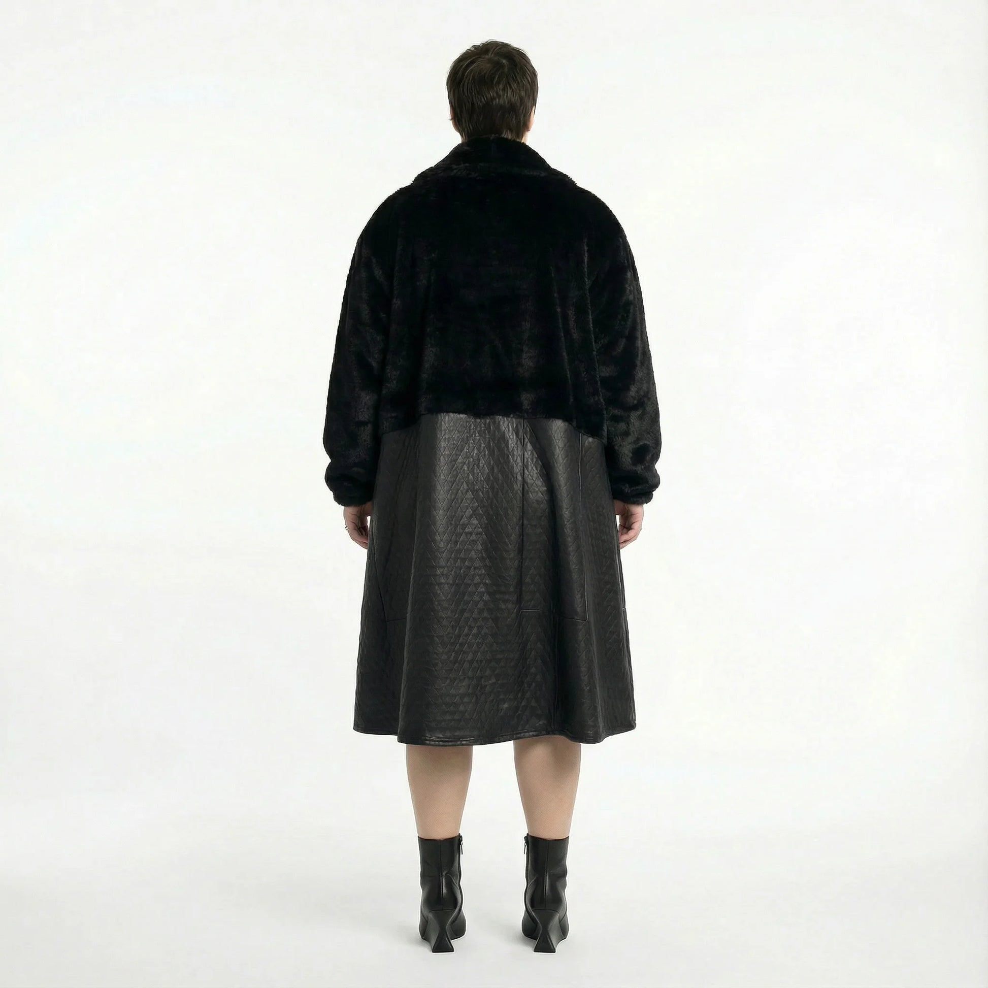  Ballonmantel von AKH Premium aus Polyester, P1029.7177, Schwarz, Raute, Ausgefallen