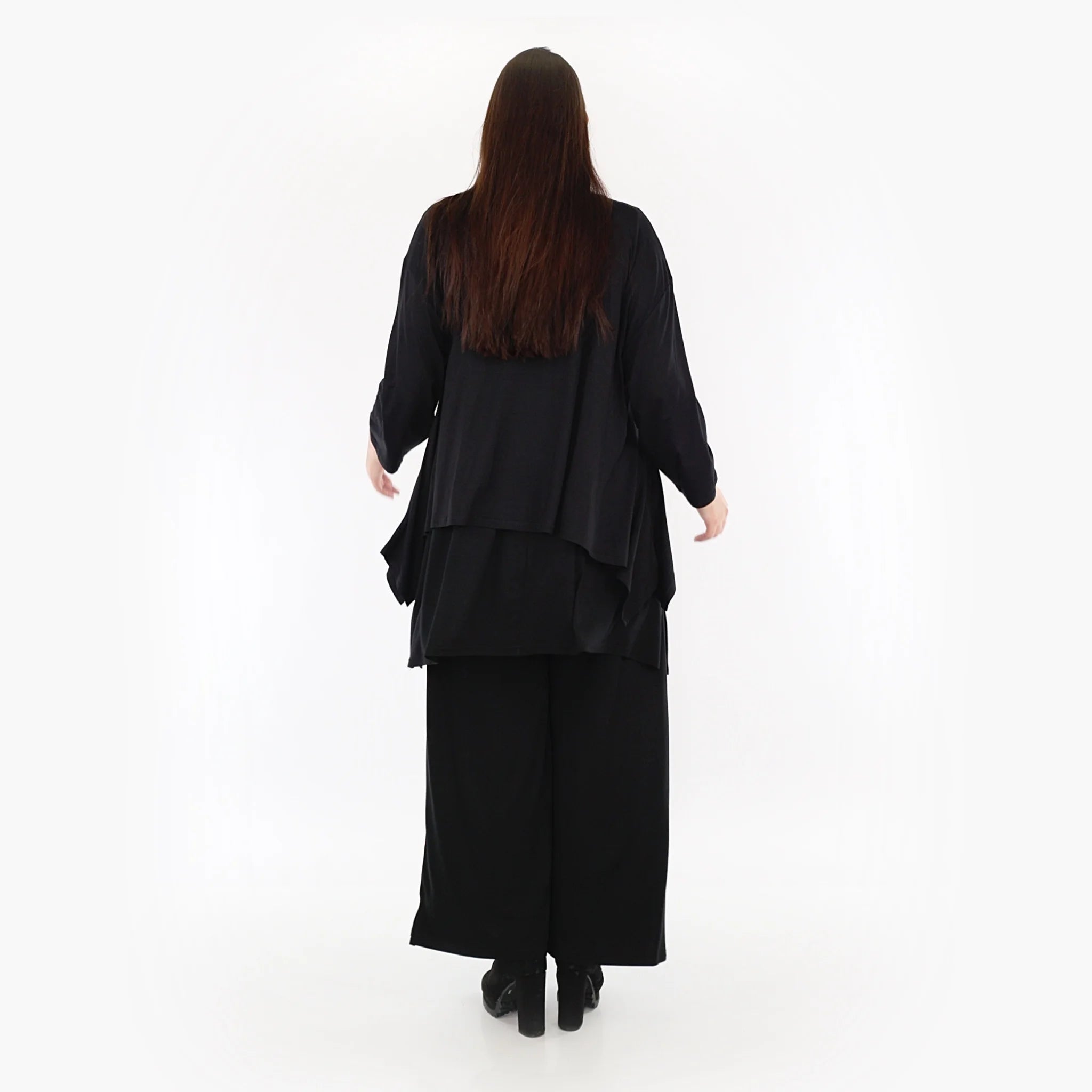  A-Form Jacke von AKH Fashion aus Viskose, 1233.00118, Schwarz, Schick, Modern, Bequem