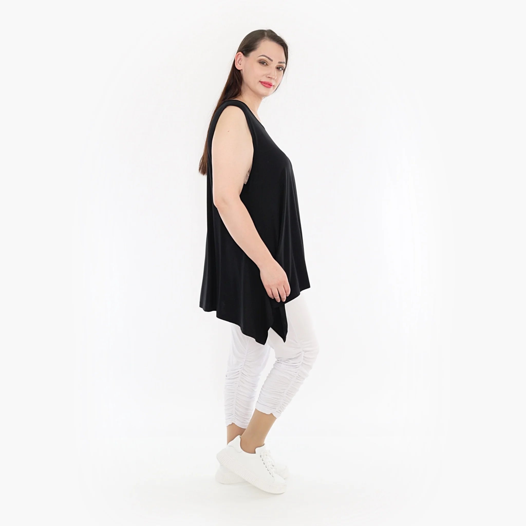  A-Form Top von AKH Fashion aus Viskose, 1233.03071, Schwarz, Schick, Modern, Bequem