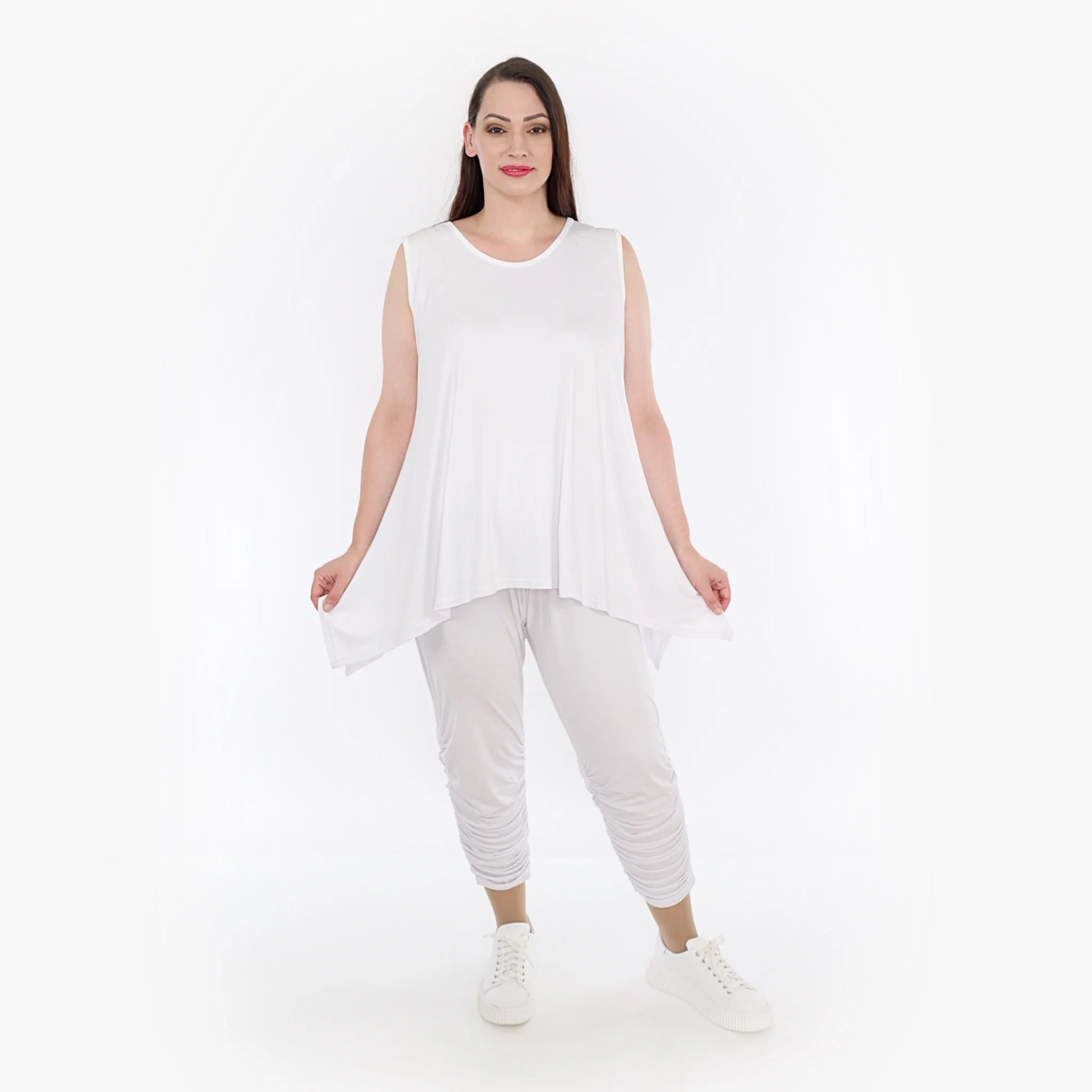  A-Form Top von AKH Fashion aus Viskose, 1233.03071, Weiß, Schick, Modern, Bequem