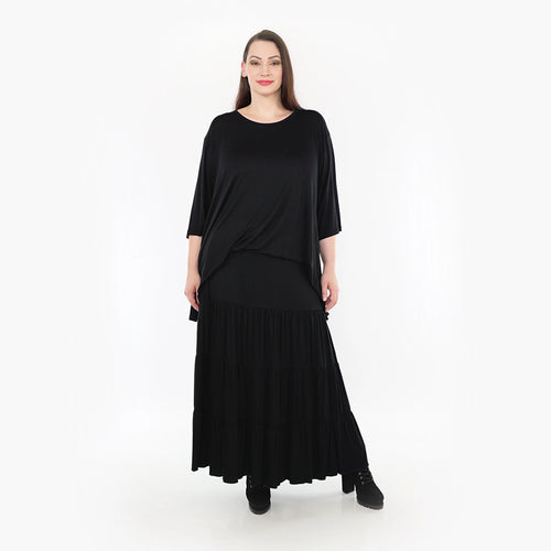  Ballonrock von AKH Fashion aus Viskose, 1233.06945, Schwarz, Schick, Modern, Bequem