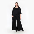 Hose von AKH Fashion aus Viskose in gerader Form, ausgefallene Lagenlook Mode