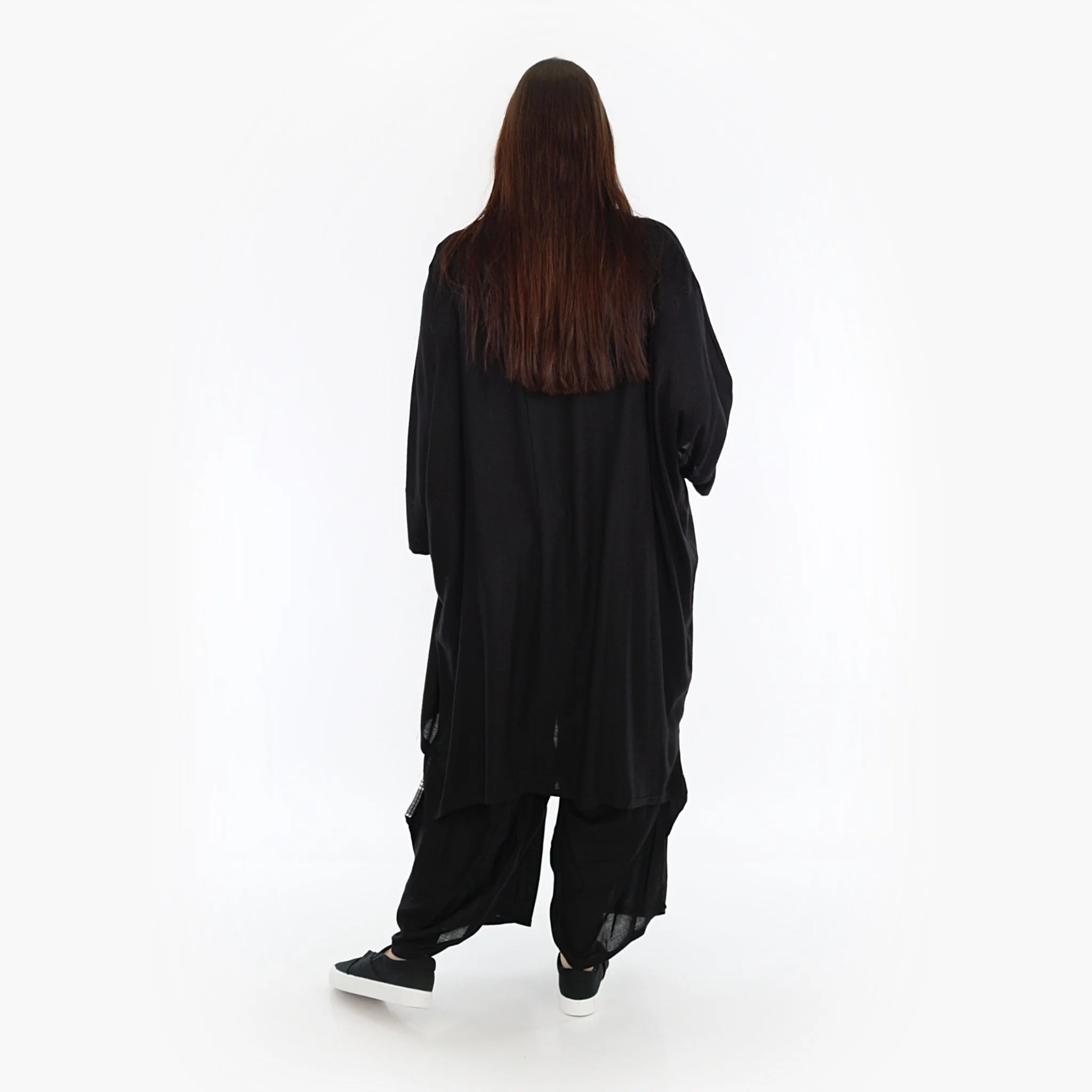  AKH Fashion Bigshirt in kastiger Form, aus Viskose, 1269.06925, Schwarz, Schick, Modern