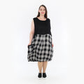  Ballon Tunika von AKH Fashion aus Viskose, 1269.06942, Schwarz-Grau-Weiß, Schick, Modern