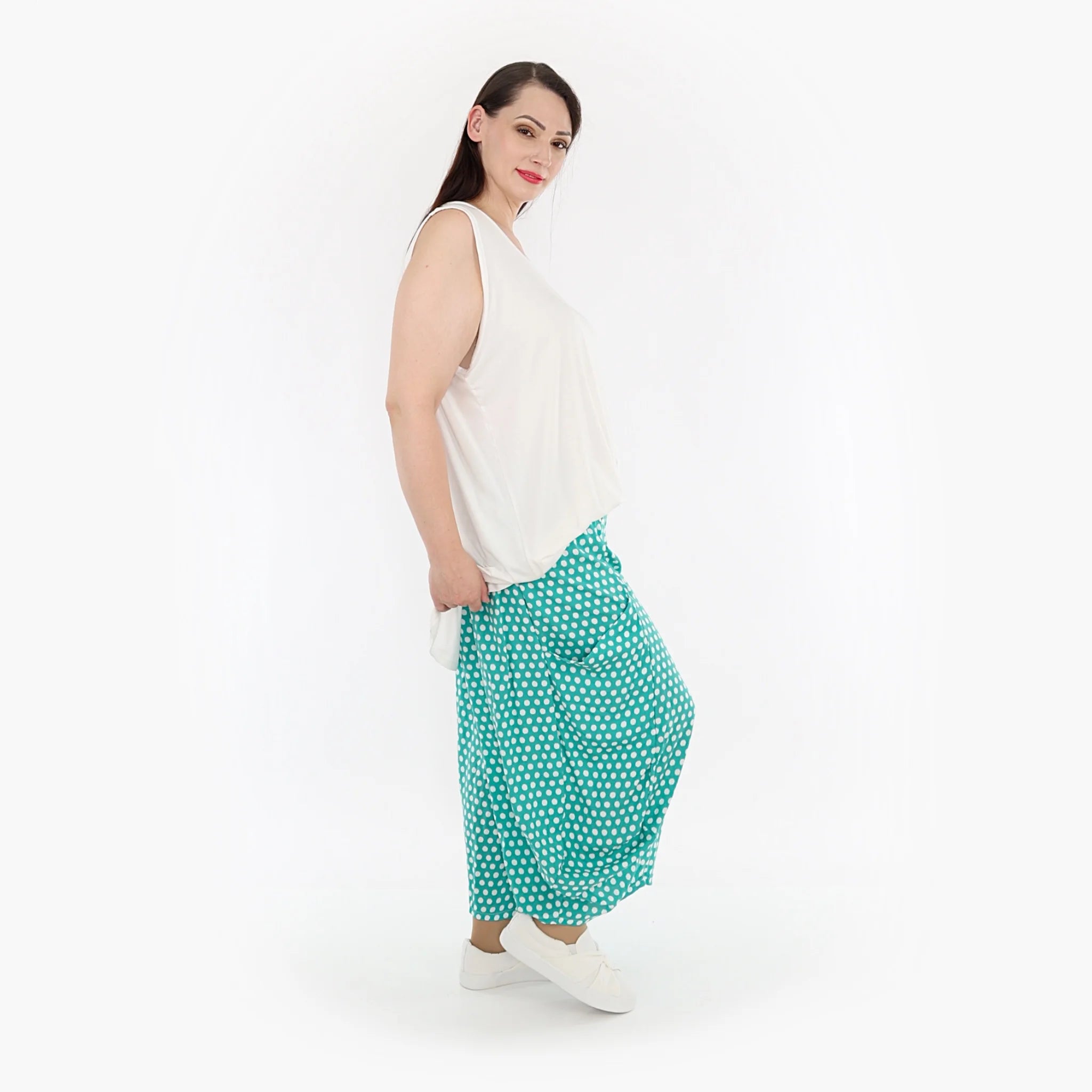  Ballonhose von AKH Fashion aus Viskose, 1273.08069, Mint-Weiß, Schick, Modern, Bequem