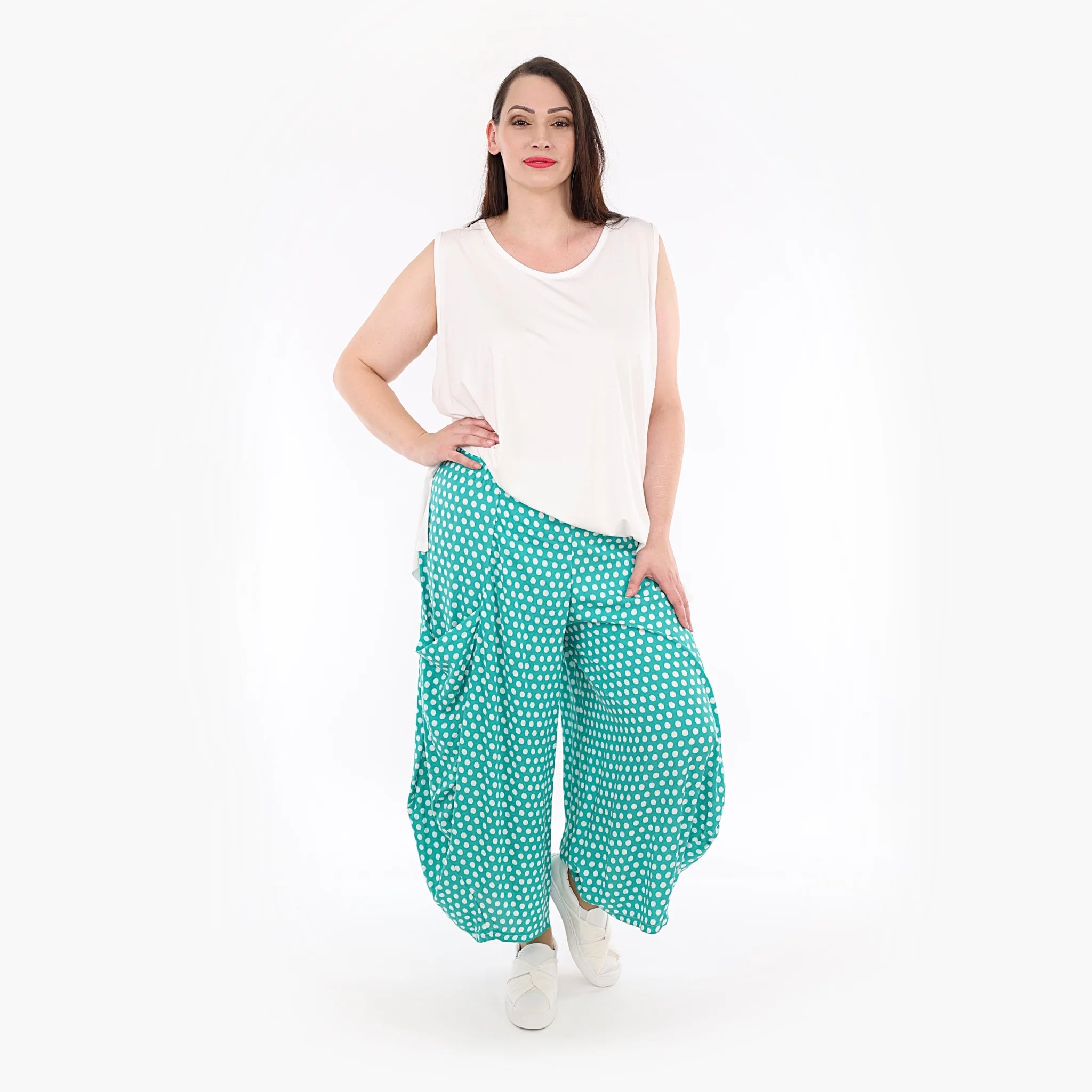  Ballonhose von AKH Fashion aus Viskose, 1273.08069, Mint-Weiß, Schick, Modern, Bequem