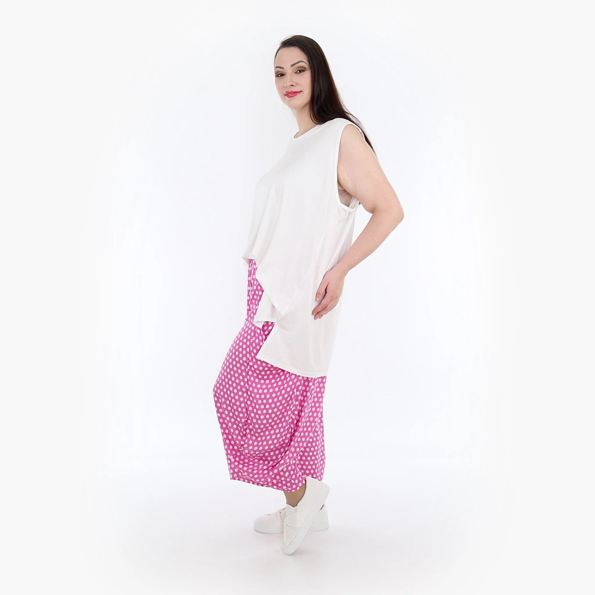  Ballonhose von AKH Fashion aus Viskose, 1273.08069, Pink-Weiß, Schick, Modern, Bequem