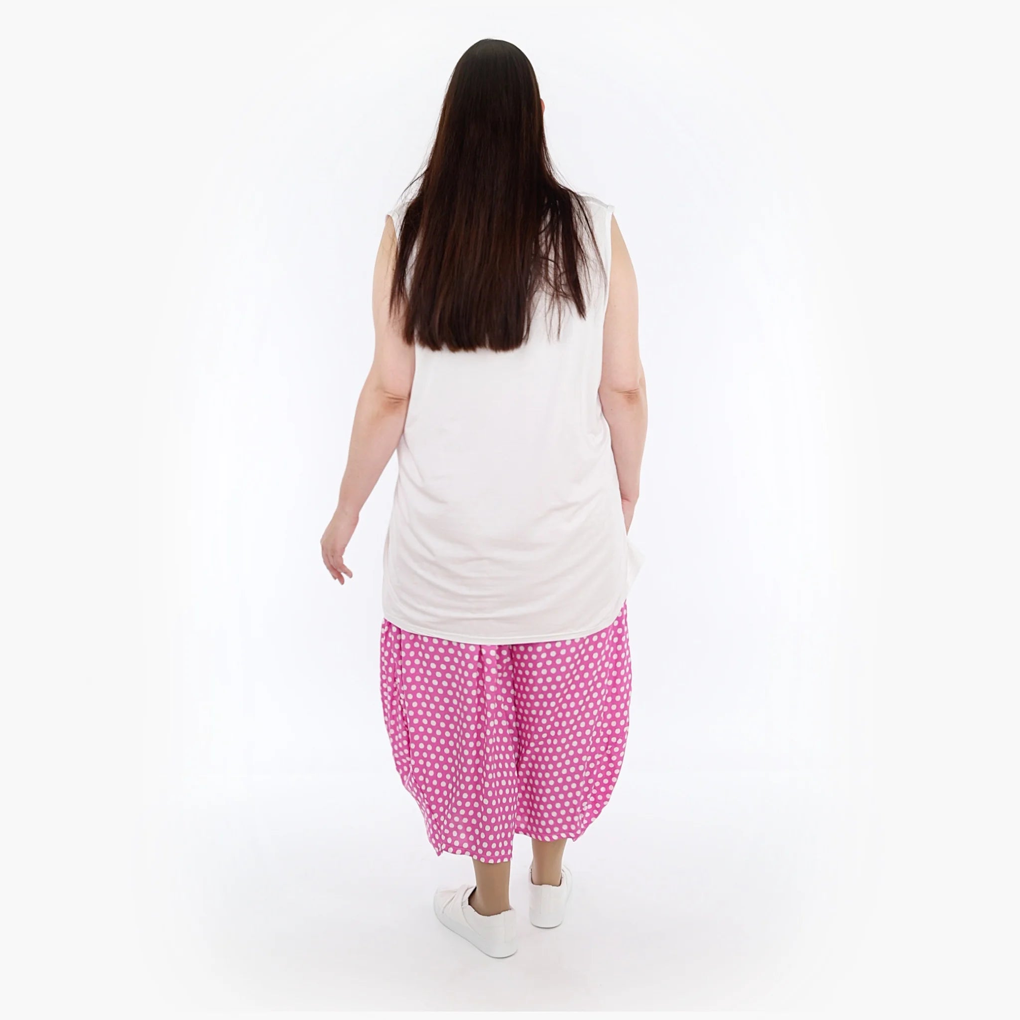  Ballonhose von AKH Fashion aus Viskose, 1273.08069, Pink-Weiß, Schick, Modern, Bequem