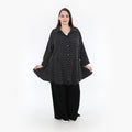  AKH Fashion Jacke in Glocken-Form, aus Viskose, 1315.06940, Schwarz-Weiß, Schick, Modern