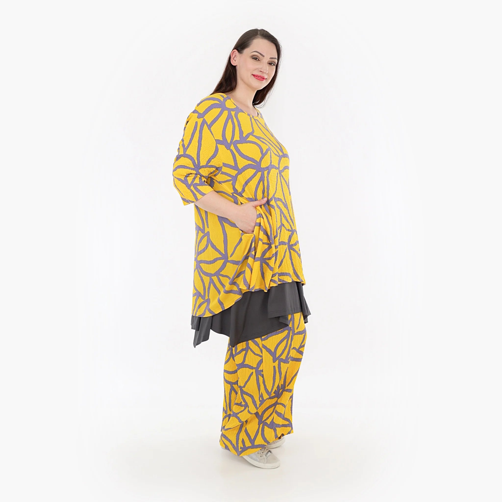 Shirt von AKH Fashion aus Viskose in Glocken-Form, ausgefallene Lagenlook Mode