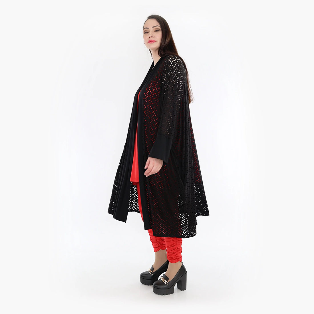  Jacke von AKH Fashion aus Viskose in gerader Form, 1322.06930, Schwarz, Unifarben, Schick