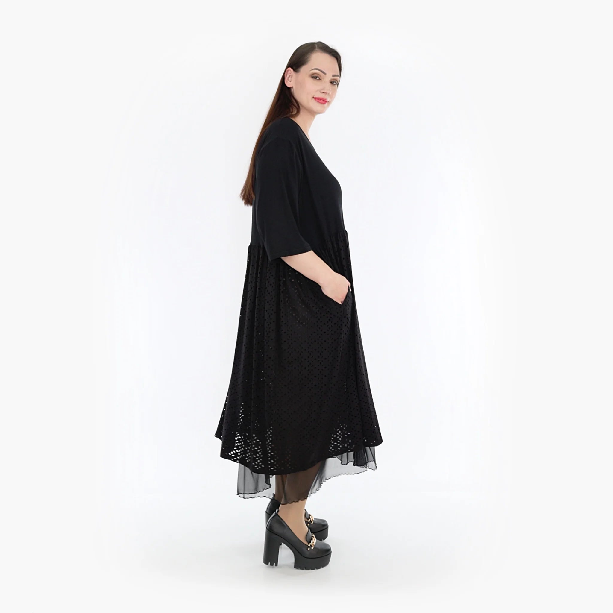 Ballonkleid von AKH Fashion aus Viskose, ausgefallene, zeitlose Lagenlook Mode