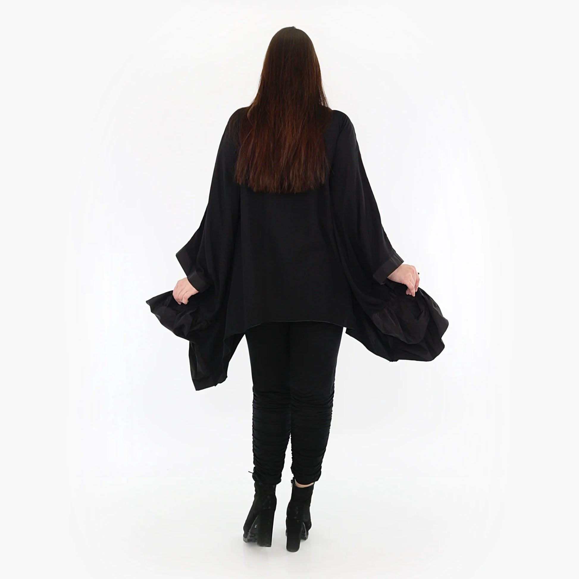  Bigshirt von AKH Fashion aus Baumwolle in kastiger Form, 1326.06960, Schwarz, Schick, Modern