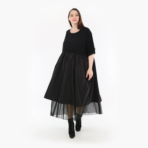  Ballonkleid von AKH Fashion aus Baumwolle, 1326.06967, Schwarz, Schick, Modern, Bequem