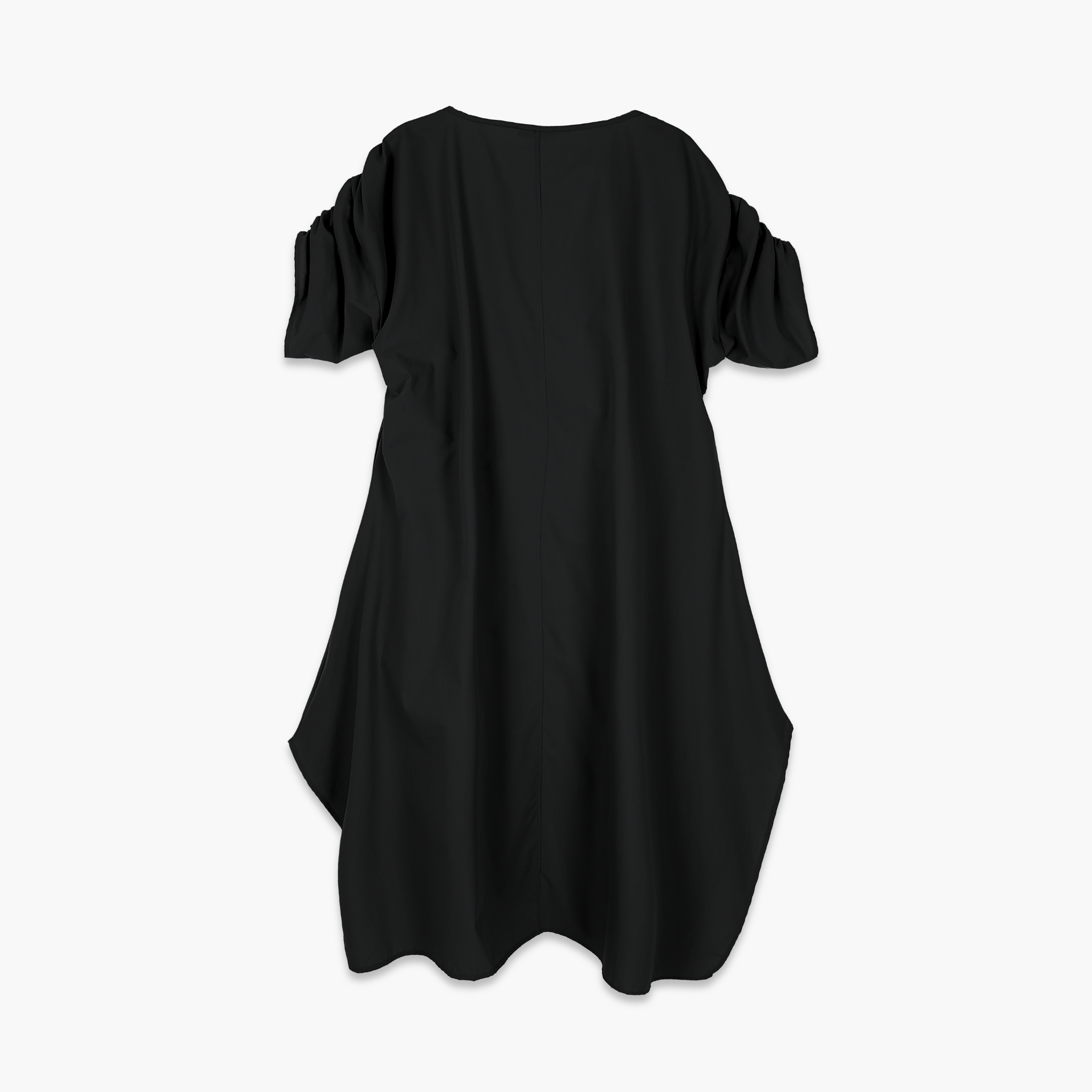 Ballonkleid von CN-G aus Baumwolle, 1550, Schwarz, Schick, Modern, Bequem