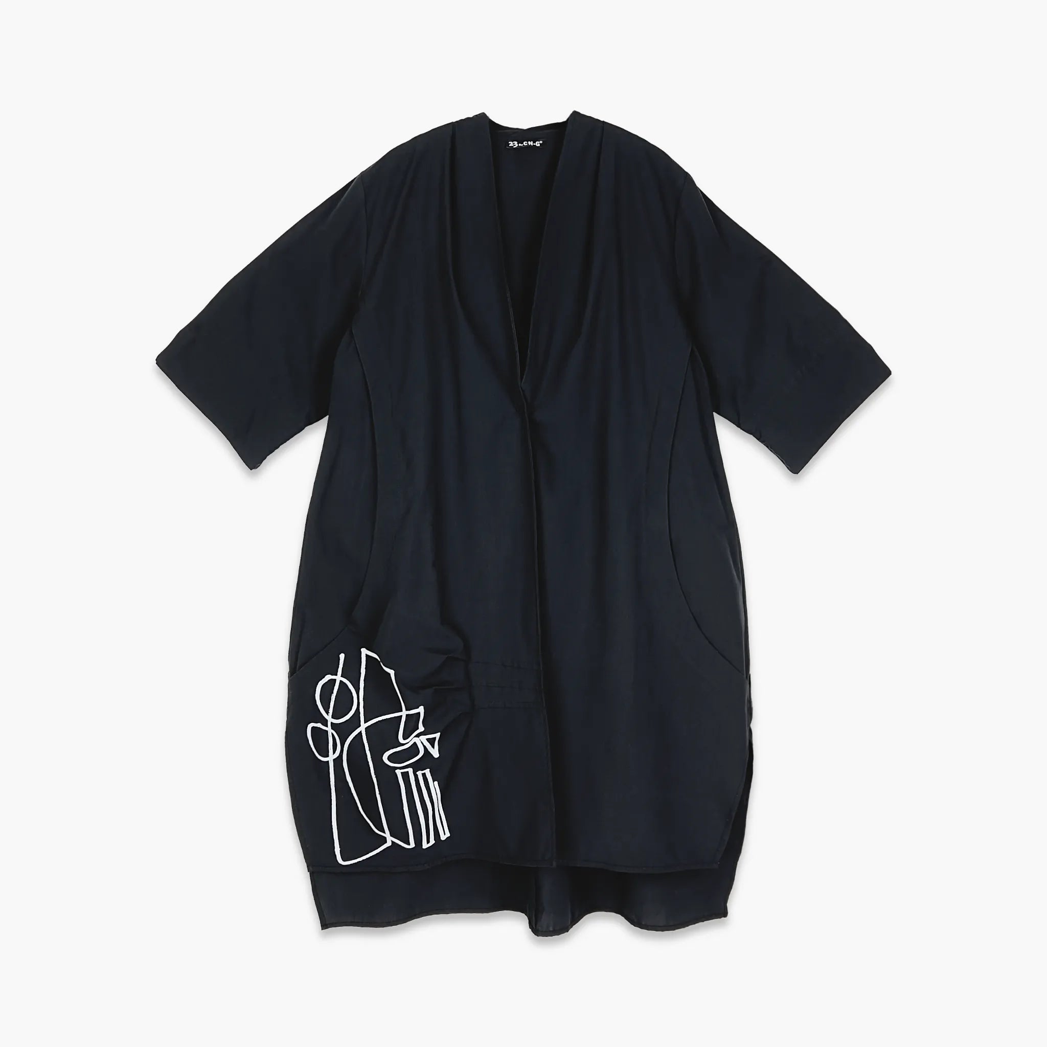  Ballonmantel von CN-G aus Baumwolle, 6550, Schwarz, Schick, Modern, Bequem, Exklusiv