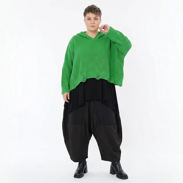 AKH Premium Bigshirt in kastiger Form, aus Baumwolle, P1032.2601, Apfelgrün, Ausgefallen