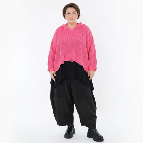 AKH Premium Bigshirt in kastiger Form, aus Baumwolle, P1032.2601, Rosa, Ausgefallen, Zeitlos