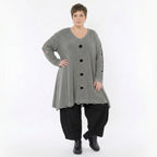 A-Form Bigshirt von AKH Premium aus Baumwolle, P1032.2603, Grau, Ausgefallen, Zeitlos, Schick
