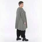A-Form Bigshirt von AKH Premium aus Baumwolle, P1032.2603, Grau, Ausgefallen, Zeitlos, Schick
