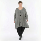 A-Form Bigshirt von AKH Premium aus Baumwolle, P1032.2603, Grau, Ausgefallen, Zeitlos, Schick