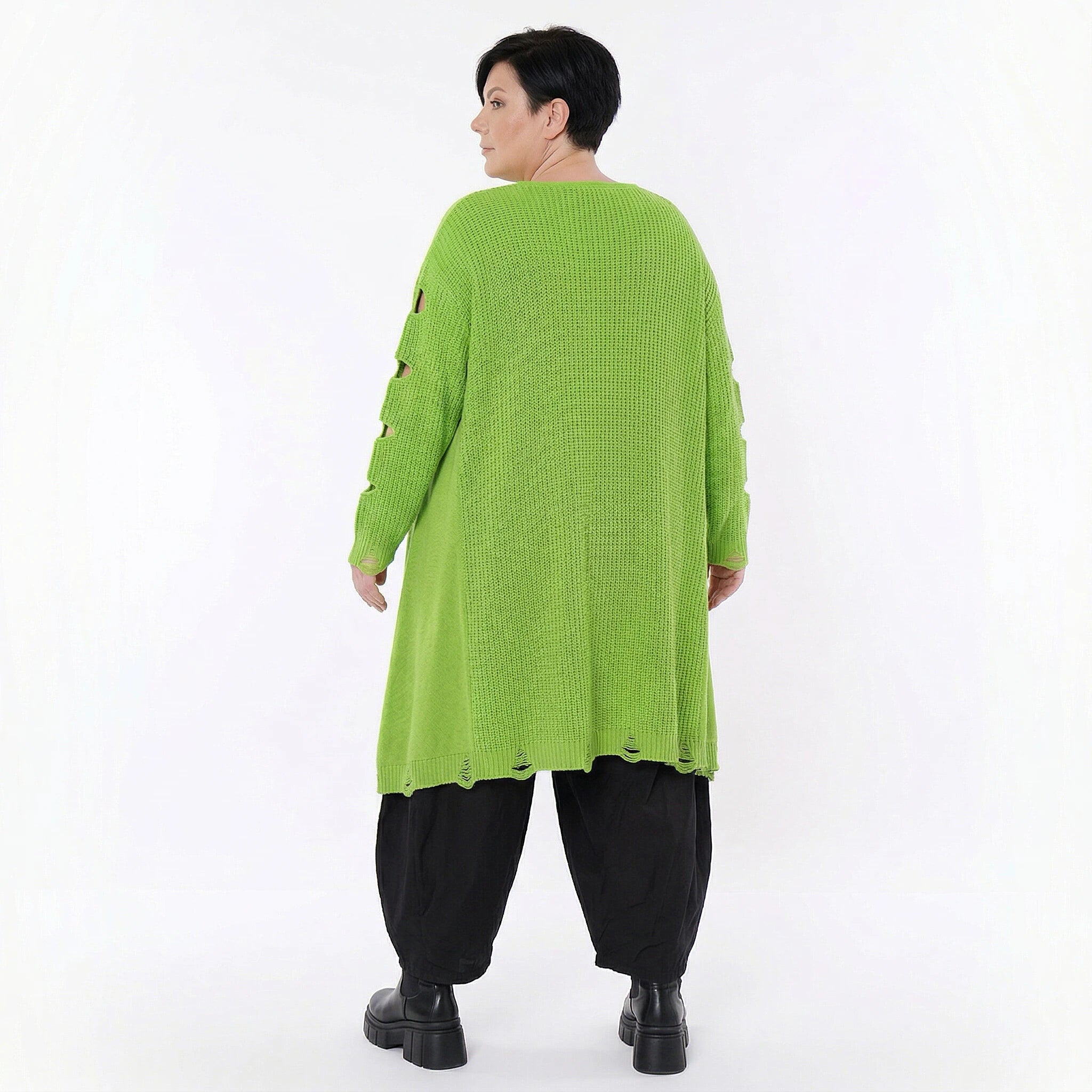 A-Form Bigshirt von AKH Premium aus Baumwolle, P1032.2603, NeonGrün, Ausgefallen, Zeitlos