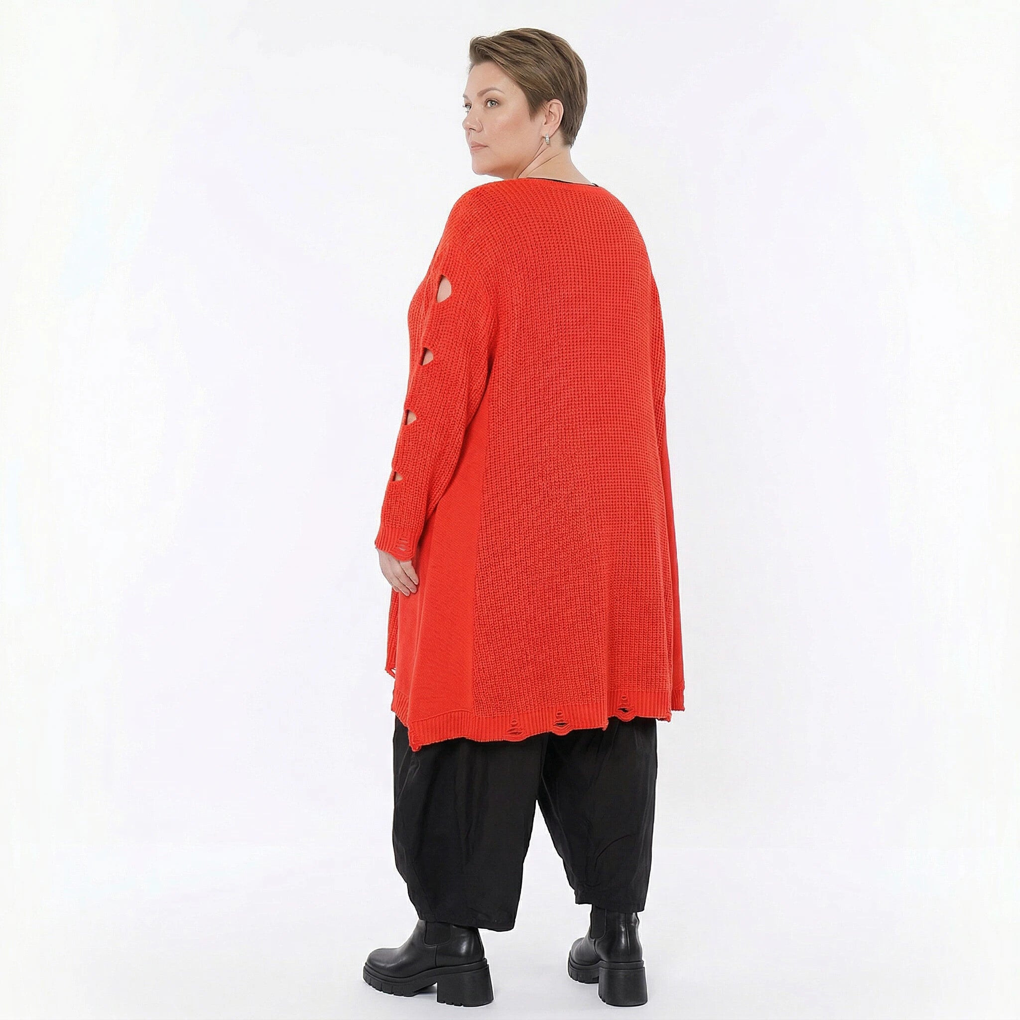 A-Form Bigshirt von AKH Premium aus Baumwolle, P1032.2603, Orange, Ausgefallen, Zeitlos