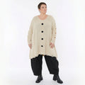 A-Form Bigshirt von AKH Premium aus Baumwolle, P1032.2603, Weiß, Ausgefallen, Zeitlos, Schick
