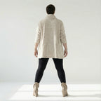  A-Form Bigshirt von AKH Fashion aus Materialmix, 1569.0593R, Beige/Weiß, Streifen, Schick