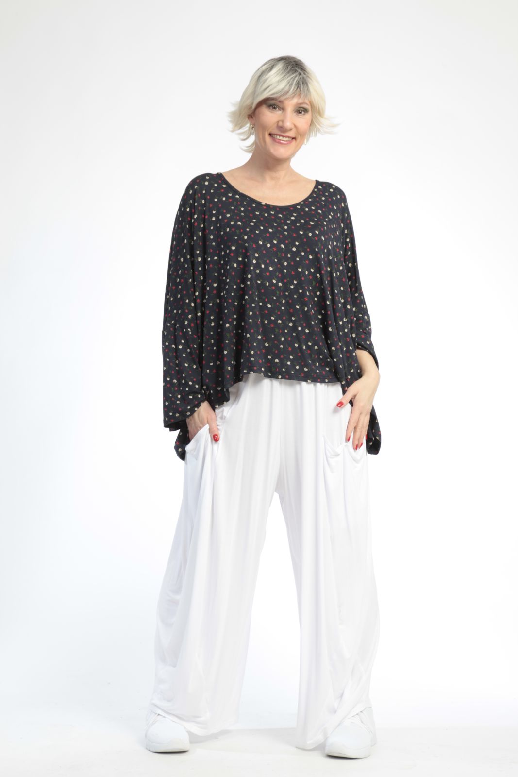AKH Fashion · Shirt · Rayan-Blossom · 3017 · Dunkelblau