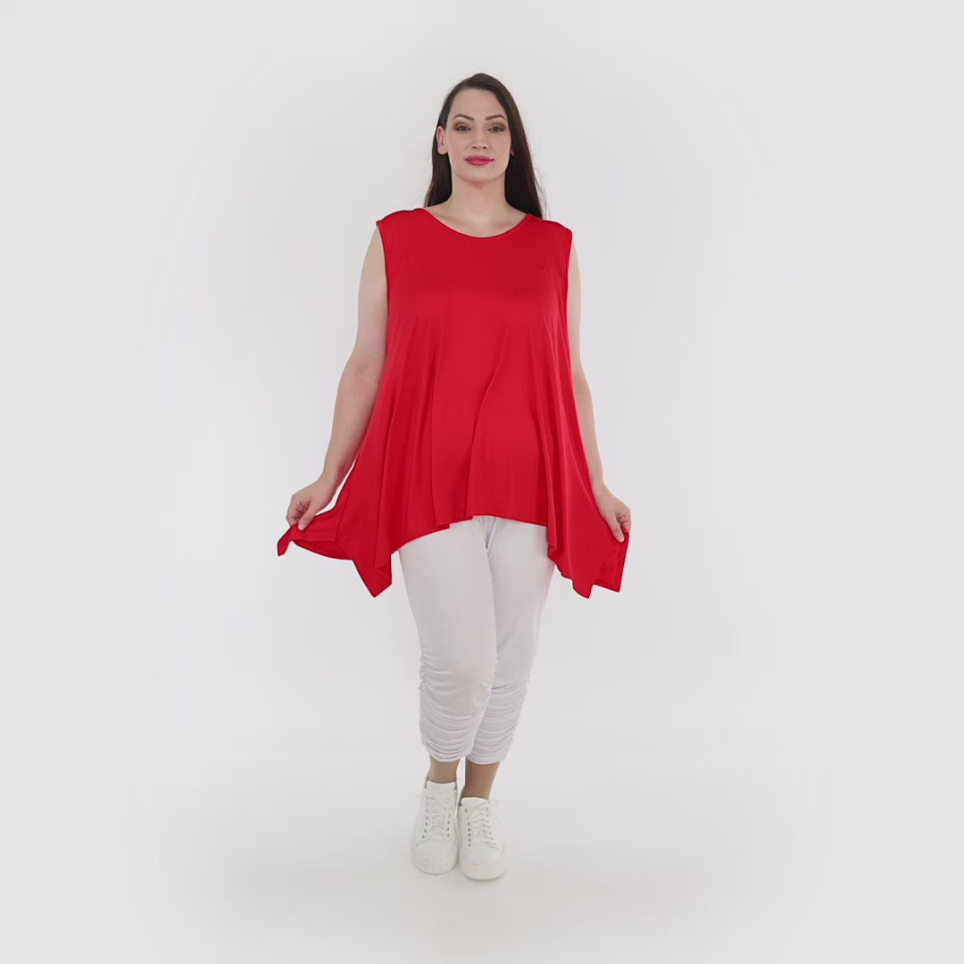 A-Form Top von AKH Fashion aus Viskose, 1233.03071, Rot, Schick, Modern, Bequem