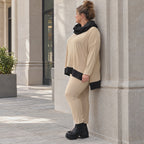 Karottenleggings aus Viskosejersey mit Elasthan schmal geschnitten mit elastischem Bund