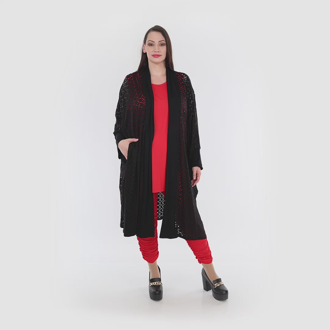AKH Fashion Jacke in gerader Form, aus Viskose, 1322.06930, Schwarz, Schick, Modern