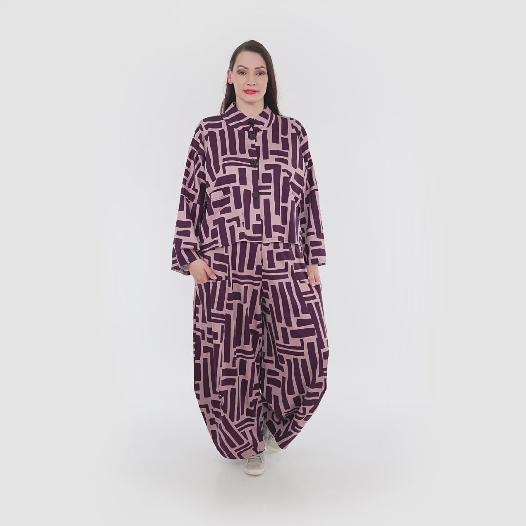 Ballonhose von AKH Fashion aus Viskose, 1318.08069, Beere-Rosa, Schick, Modern, Bequem