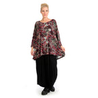 AKH Fashion Shirt in Glocken-Form, aus Viskose, 1122.01892, Rot, Paisley, Schick, Modern