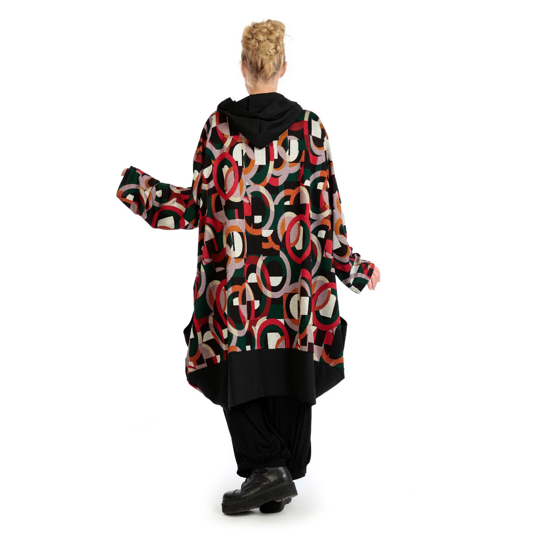  Ballonmantel von AKH Fashion aus Materialmix, 1140.06856, Rot-Grün-Schwarz, Grafik