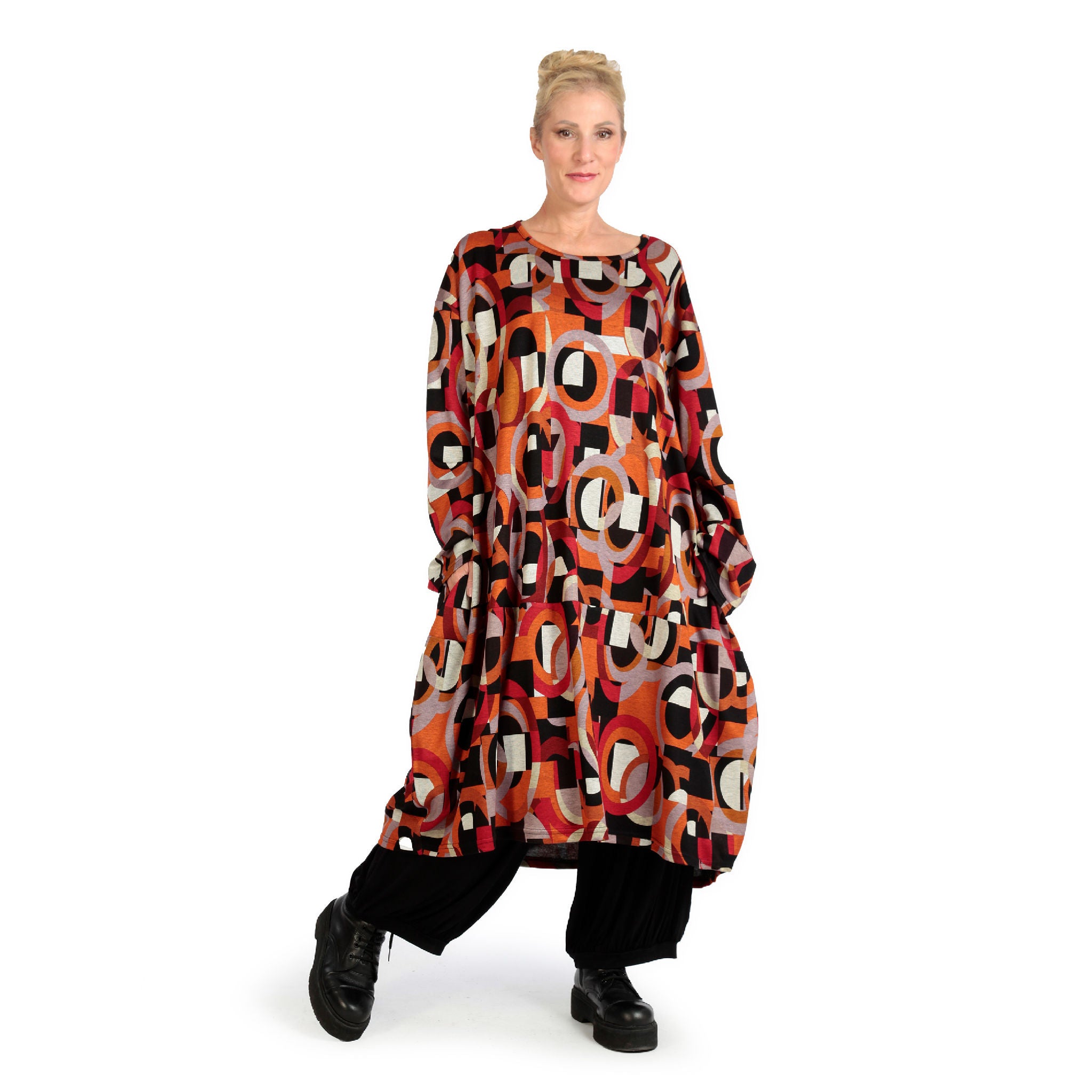 Ballonkleid von AKH Fashion aus Materialmix, ausgefallene, zeitlose Lagenlook Mode