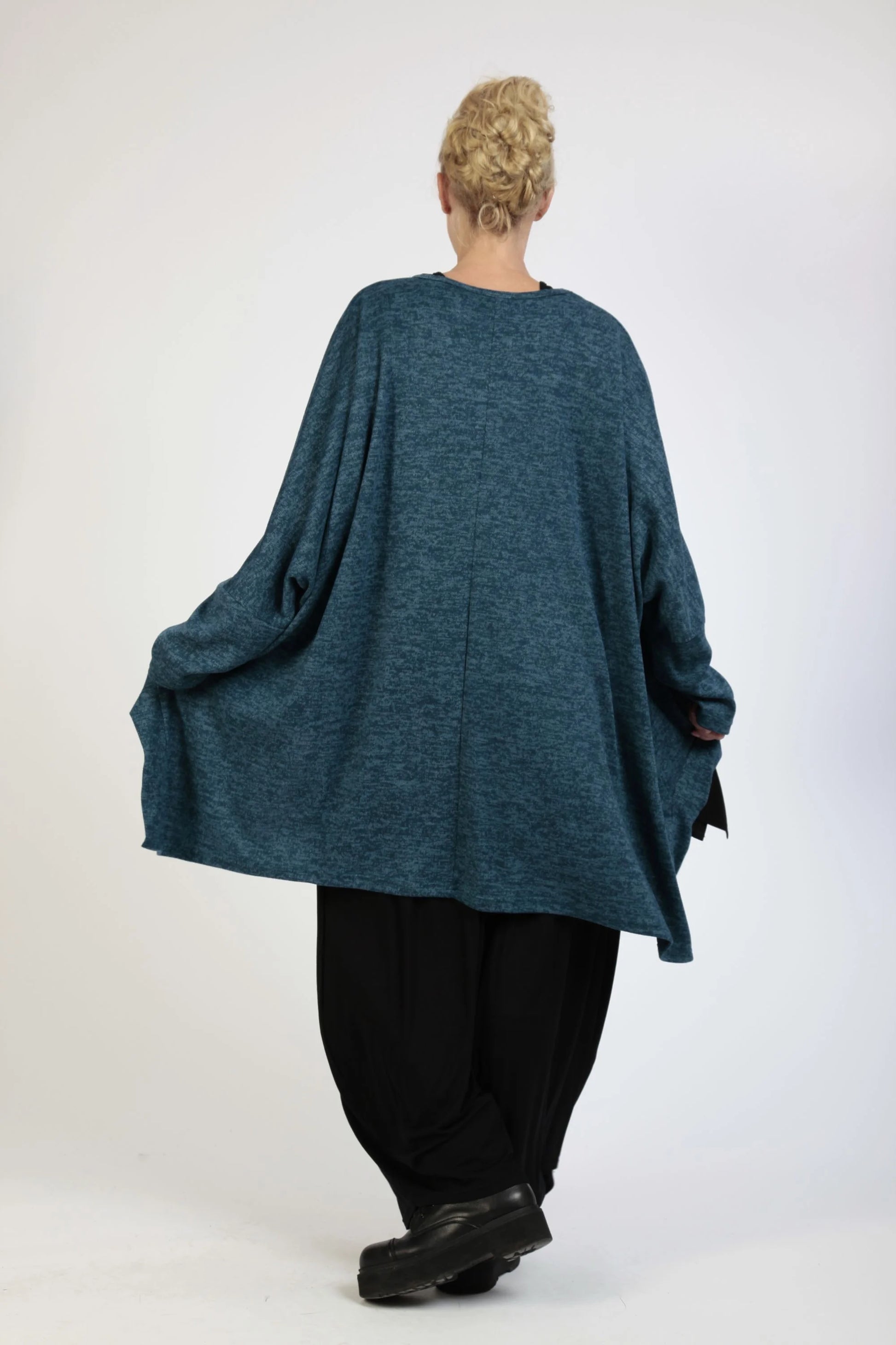  Bigshirt von AKH Fashion aus Polyester in Vokuhila-Form, 1179.06861, Petrol, Schick, Modern