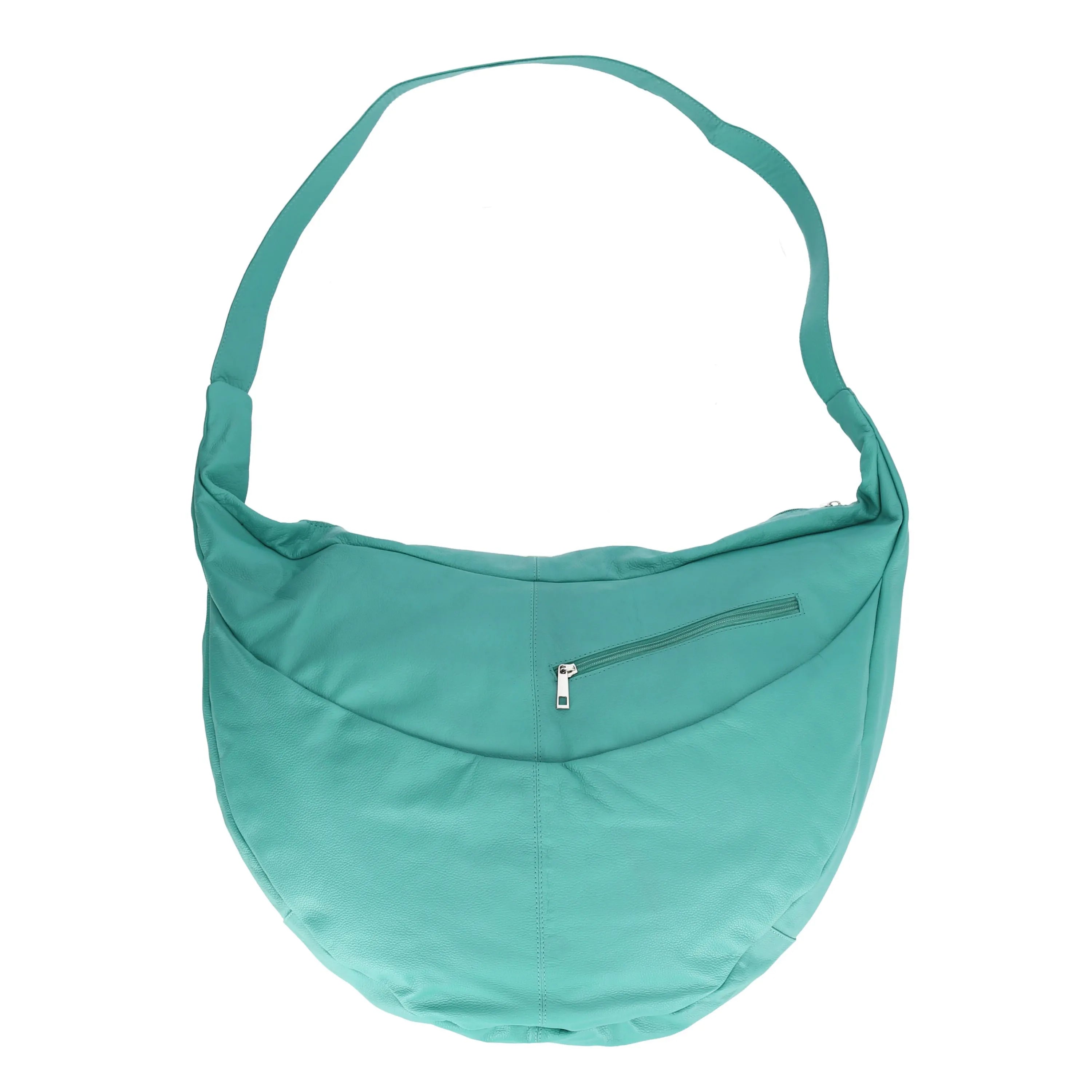  Ballon Tasche von AKH Fashion aus Leder, 1180.DJ004, Türkis, Schick, Modern, Bequem