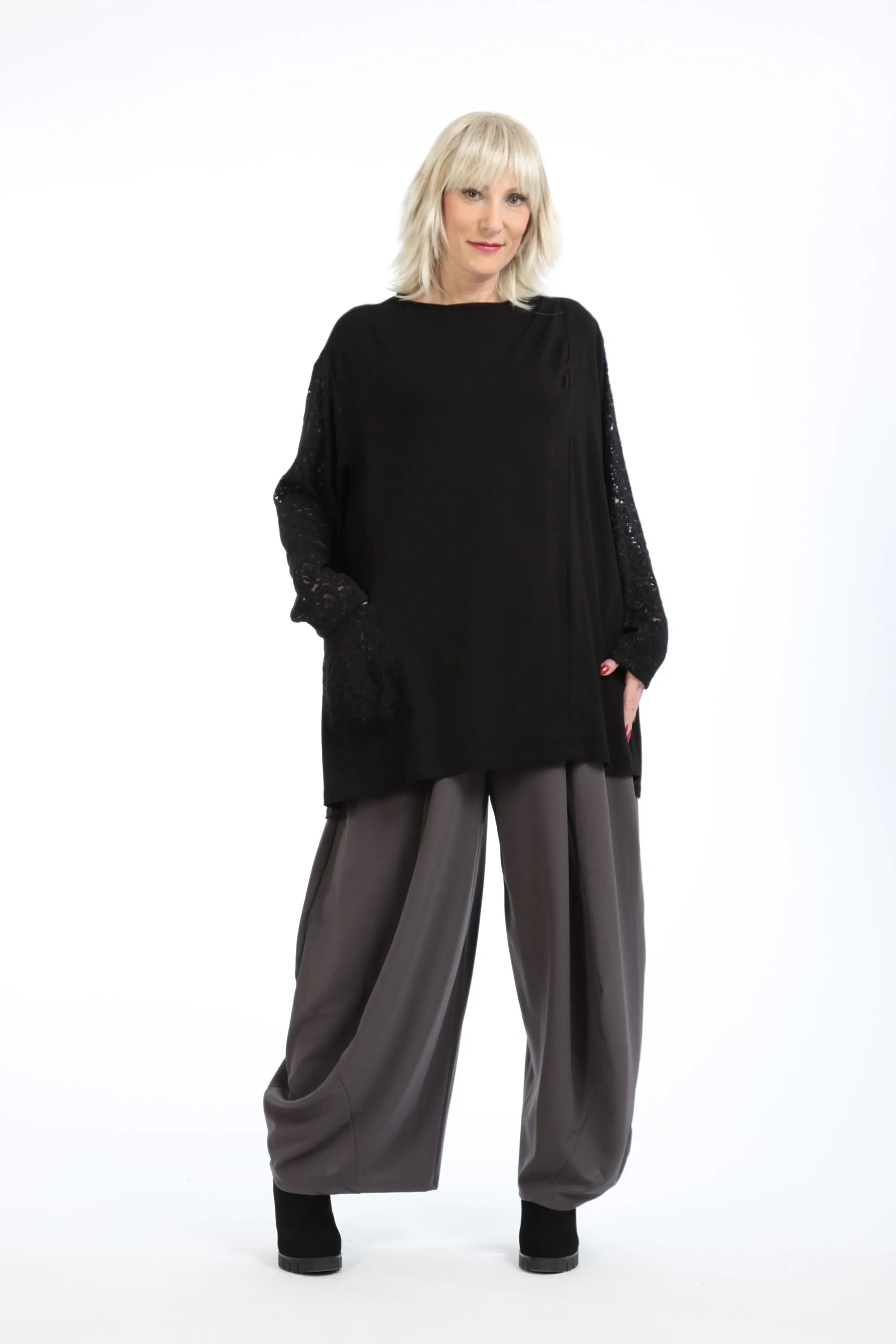 A-Form Shirt von AKH Fashion aus Viskose, ausgefallene, zeitlose Lagenlook Mode