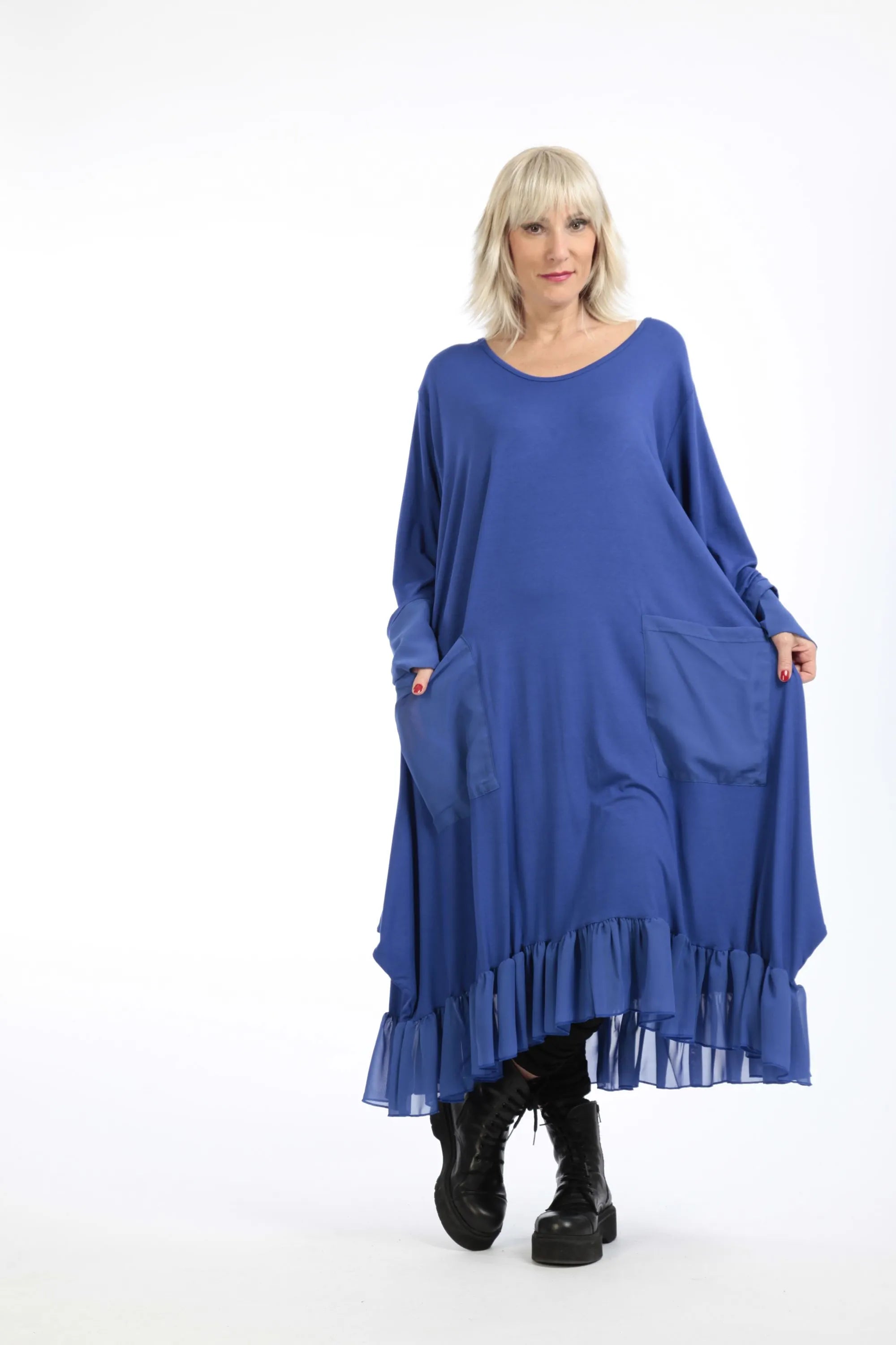  A-Form Kleid von AKH Fashion aus Viskose, 1197.05909, Blau, Schick, Modern, Bequem
