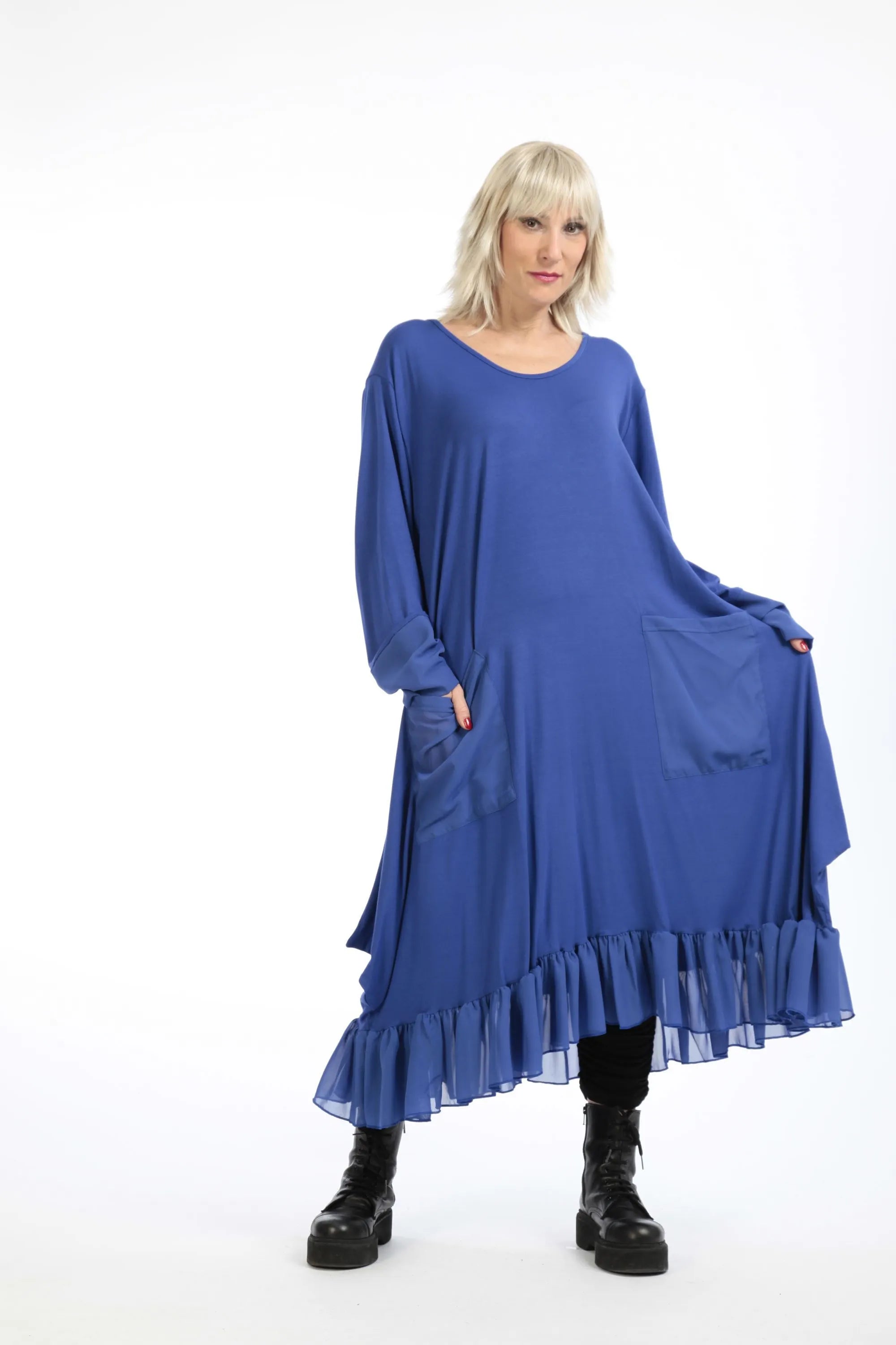  A-Form Kleid von AKH Fashion aus Viskose, 1197.05909, Blau, Schick, Modern, Bequem