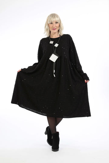  A-Form Kleid von AKH Fashion aus Viskose, 1214.06742, Schwarz, Unifarben, Schick, Modern