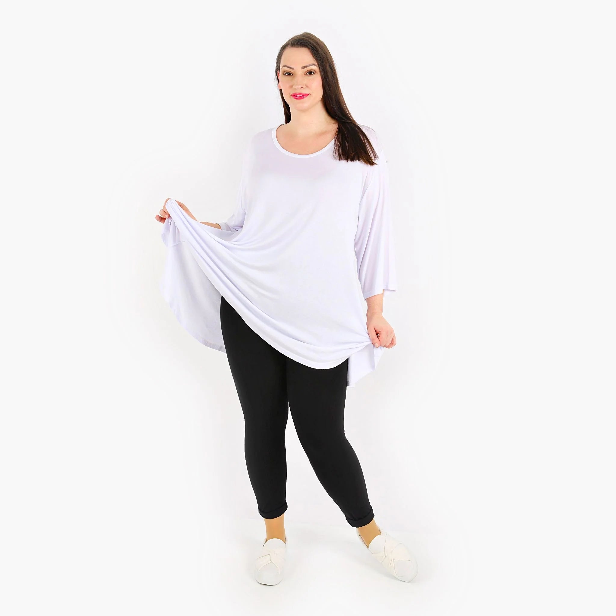  AKH Fashion Leggings in gerader Form, aus Viskose, 1233.0P100, Schwarz, Ausgefallen