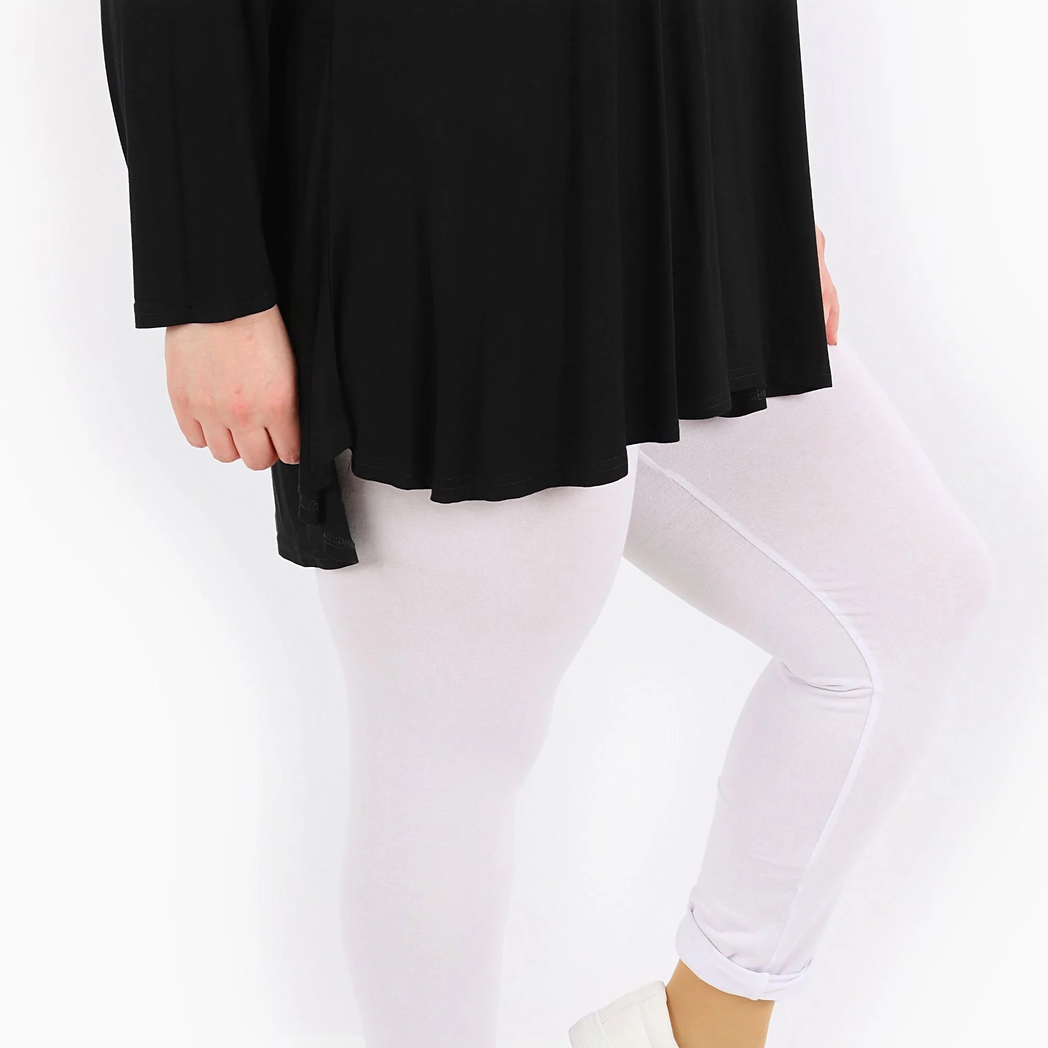  AKH Fashion Leggings in gerader Form, aus Viskose, 1233.0P100, Weiß, Ausgefallen, Zeitlos